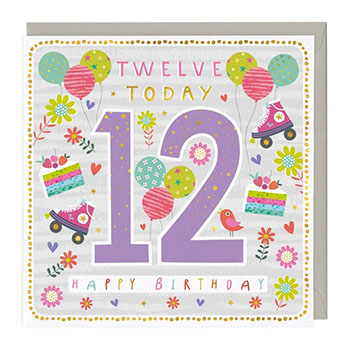 Card 12 Today Roller Party Birthday